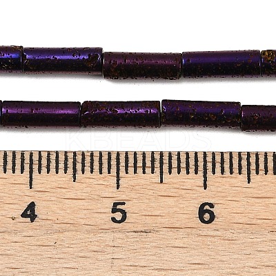 Electroplated Natural Lava Rock Beads Strands G-K388-03A-10-1