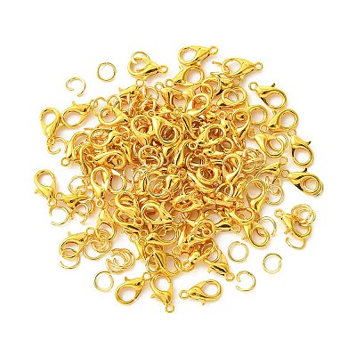 Zinc Alloy Lobster Claw Clasps FIND-FS0002-40G-1