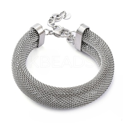 304 Stainless Steel Bracelet for Women BJEW-U009-04P-01-1