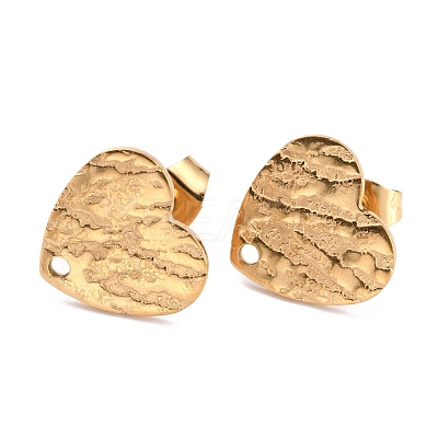 Ion Plating(IP) 304 Stainless Steel Stud Earring Findings EJEW-O104-09G-1