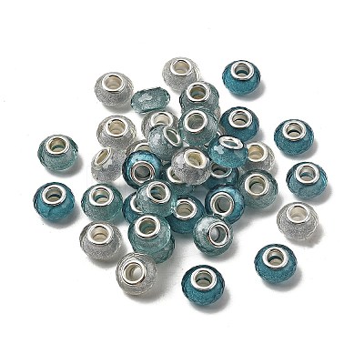 Faceted Resin European Beads RESI-C063-01B-1