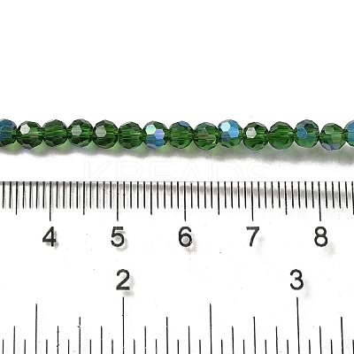 Electroplate Transparent Glass Beads Strands EGLA-A035-T4mm-L10-1