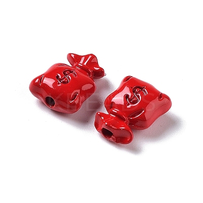 Spray Painted Alloy Bead PALLOY-H134-45-1