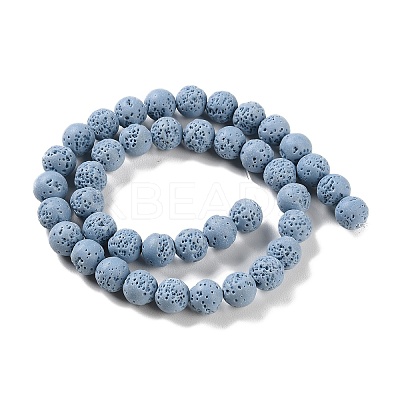 Synthetic Lava Rock Dyed Beads Strands G-H311-08C-06-1