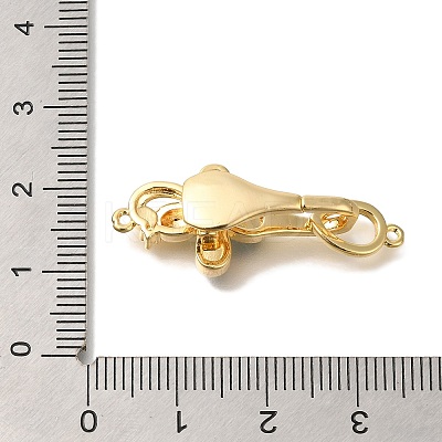 Brass Black Lip Shell Fold Over Clasps KK-K389-135G-1