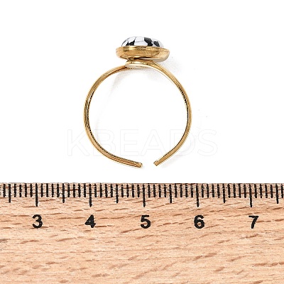 304 Stainless Steel Open Cuff Rings for Women RJEW-K258-17B-G-1