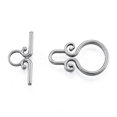 Non-Tarnish 304 Stainless Steel Toggle Clasps LS-STAS-N092-182-1