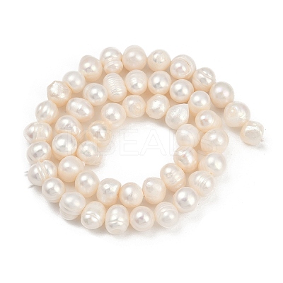 Natural Cultured Freshwater Pearl Beads Strands PEAR-I007-07X-08D-1