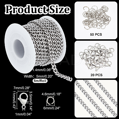 DIY Chain Bracelet Necklace Making Kit DIY-UN0004-19-1