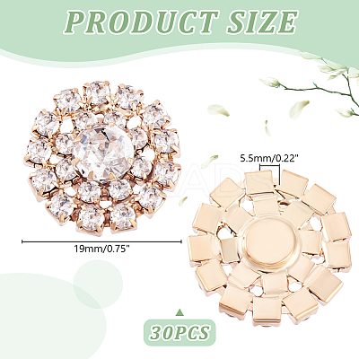 30Pcs Alloy Rhinestone Cabochons ALRI-GA0001-09KCG-1