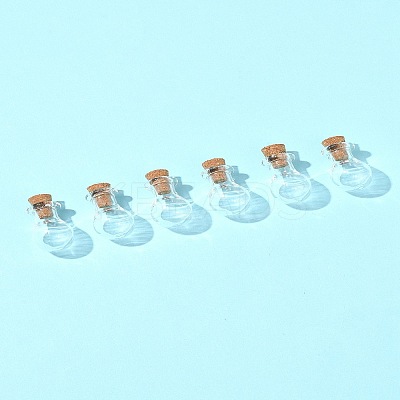 8Pcs Mini High Borosilicate Glass Bottle Bead Containers BOTT-FS0001-01-1
