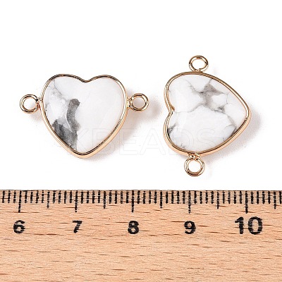 Natural Howlite Love Heart Pendants G-T138-205F-G-1