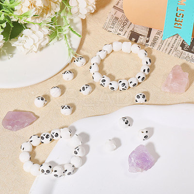 40Pcs 2 Styles Handmade Porcelain Beads PORC-CA0001-19-1
