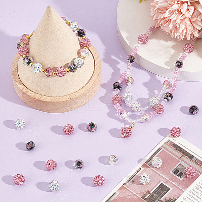 DIY Polymer Clay Rhinestone & Gold Sand Lampwork Beads Making Findings Beads Kits RB-PH0001-59-1