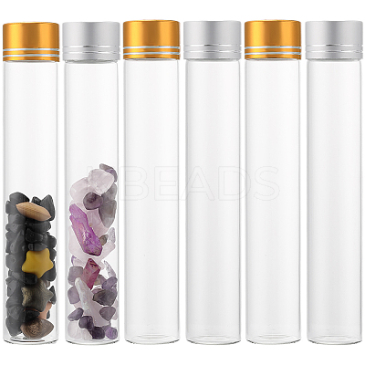 24Pcs 2 Colors Clear Glass Bottles Bead Containers CON-SC0001-13C-01-1