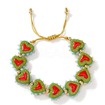 Bohemian Handmade Porcelain Enamel Beaded Braided Bead Bracelets for Women HT1623-6-1
