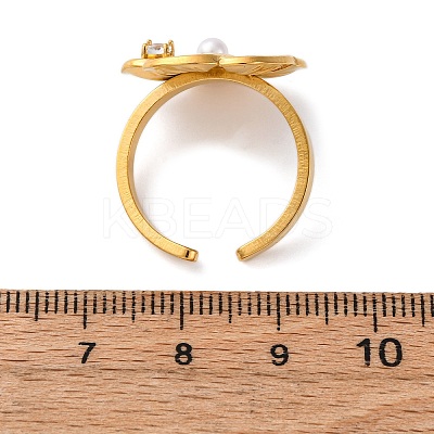 304 Stainless Steel Adjustable Cuff Rings for Women RJEW-B126-05G-02-1