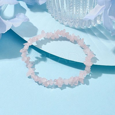 Natural & Synthetic Mixed Gemstone Chips Beaded Stretch Bracelets for Women BJEW-JB10046-1