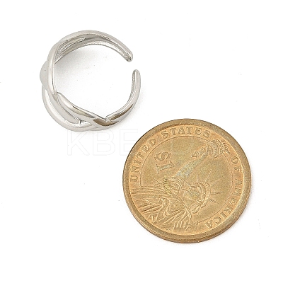 304 Stainless Steel Cuff Rings for Women LS-RJEW-G338-25P-1