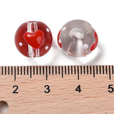 Handmade Glass Enamel Beads Strands LAMP-A001-A11-1