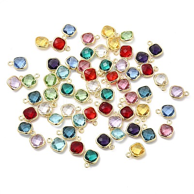 Brass with Cubic Zirconia Pendants KK-Z137-01G-1
