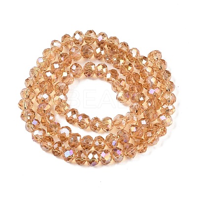 Electroplate Glass Beads Strands EGLA-A044-T6mm-B23-1