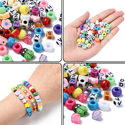 DIY Acrylic & Polymer Clay Beads Bracelets Jewelry Making Kits DIY-YW0010-76-1