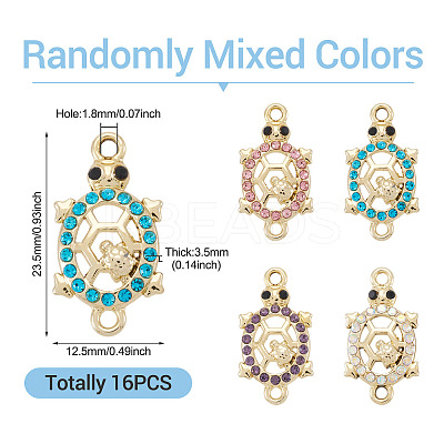 16Pcs Alloy Rhinestone Connector Charms ALRI-TA0001-39-1