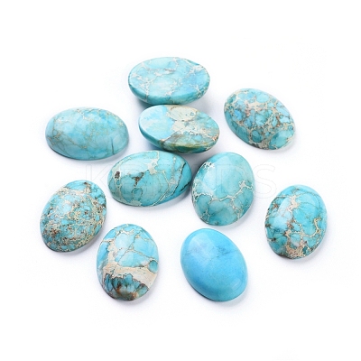 Natural Regalite/Imperial Jasper/Sea Sediment Jasper Cabochons G-G814-05-1