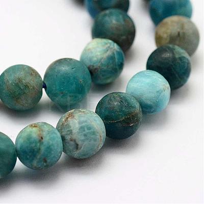 Natural Apatite Beads Strands G-K193-6mm-12-1