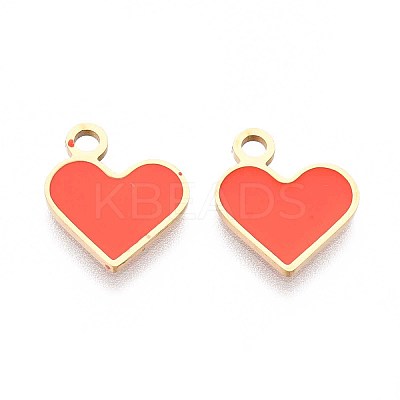 304 Stainless Steel Enamel Charms STAS-L022-483G-04-1