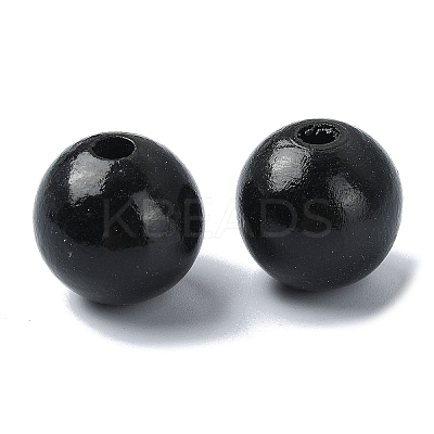 Wood Large Hole European Beads WOOD-D027-01B-1