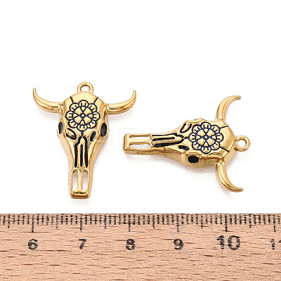 304 Stainless Steel Enamel Pendants STAS-N124-09A-G-1