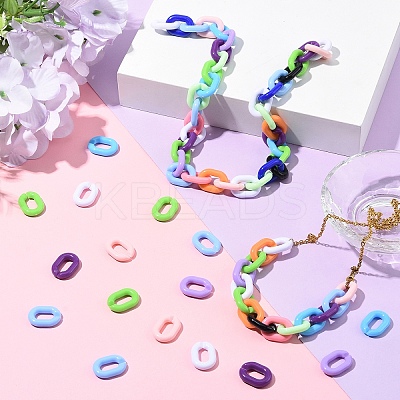 360Pcs 12 Colors Acrylic Linking Rings OACR-YW0002-69-1
