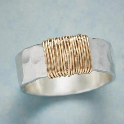 Zinc Alloy Wire Wrapped Finger Rings for Women FS-WG4DD4C-04-1