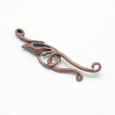 Brass Hook Clasps LS-KK-G323-11R-RS-1