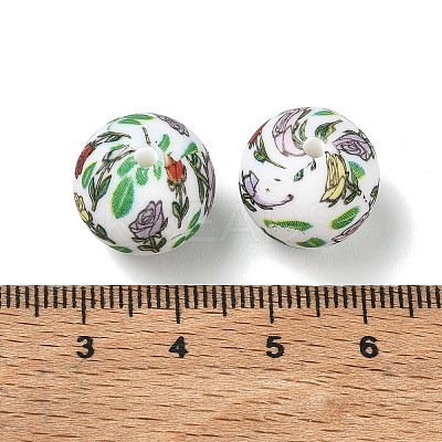 Floral Silicon Beads SL-CBAC986-03B-1