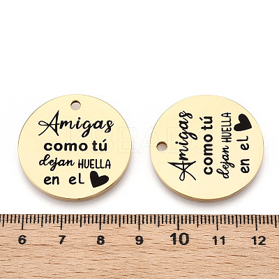 201 Stainless Steel Pendants STAS-T064-37G-30-1