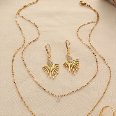 Alloy Crystal Rhinestone Double Layer Necklace & Earrings & Rings Sets FS-WG16ACC-01-1
