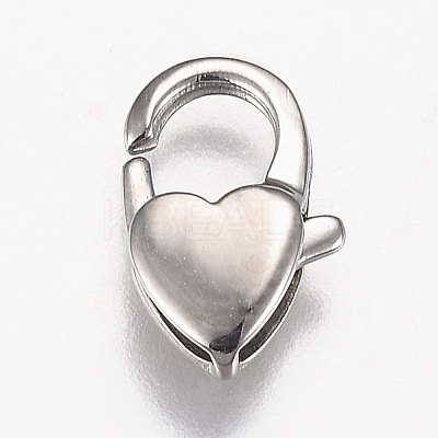 Tarnish Resistant Polished 316 Surgical Stainless Steel Lobster Claw Clasps STAS-Z013-08P-1
