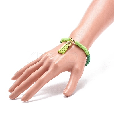 Handmade Polymer Clay Heishi Stretch Bracelet Sets BJEW-JB08762-1
