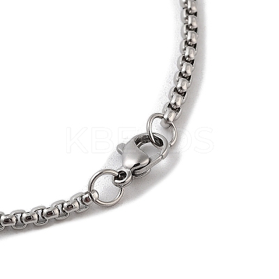 202 Stainless Steel Enamel Box Chain Sport Ball Pendant Necklaces for Men LS-NJEW-K380-01B-02-1