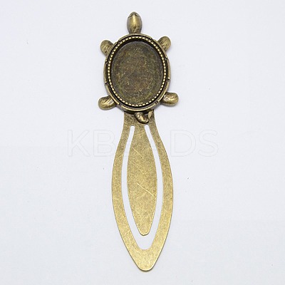 Tibetan Style Tortoise Bookmark Cabochon Settings TIBE-S156-AB-NR-1