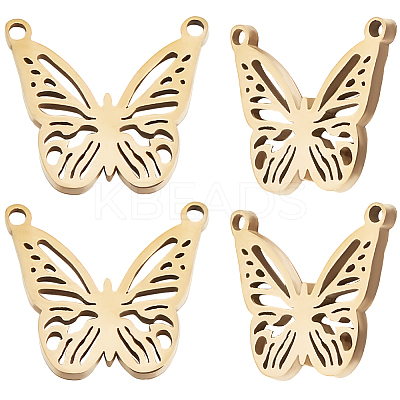 4Pcs 304 Stainless Steel Charms STAS-BBC0006-50G-1