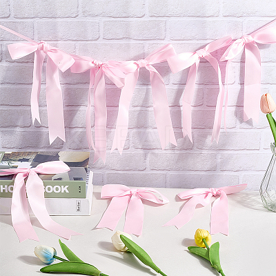 Cloth Bowknot Garland AJEW-WH20064-76F-1