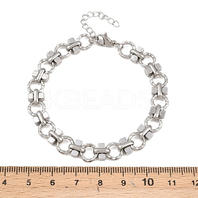 304 Stainless Steel Link Chain Bracelets for Women BJEW-H207-01E-P-1