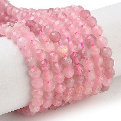 Natural Madagascar Rose Quartz Beads Strands G-B088-C09-04-1
