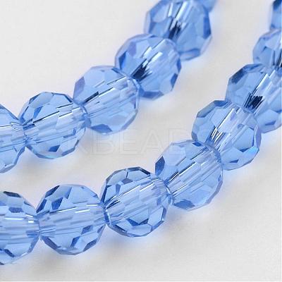 Transparent Glass Bead Strands GLAA-G013-10mm-25-1