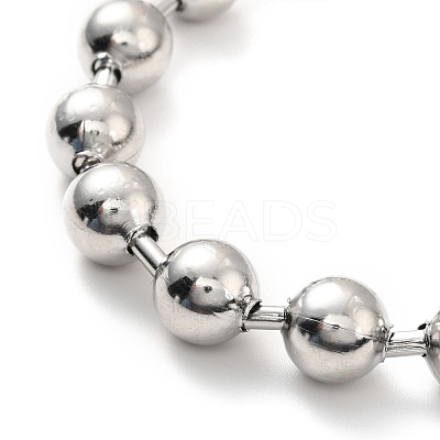 Tarnish Resistant 304 Stainless Steel Ball Chain Necklace & Bracelet Set STAS-D181-02P-02A-1
