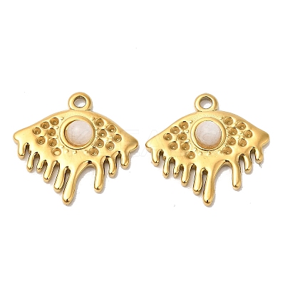 Ion Plating(IP) 316 Stainless Steel Melting Eye Pendant Rhinestone Settings STAS-K258-32G-1